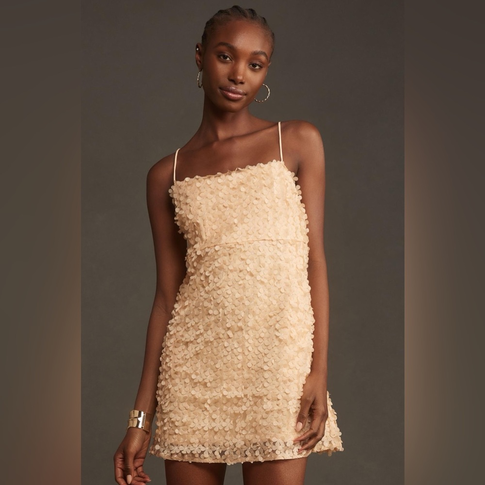 Anthropologie 3D flower embellished dress